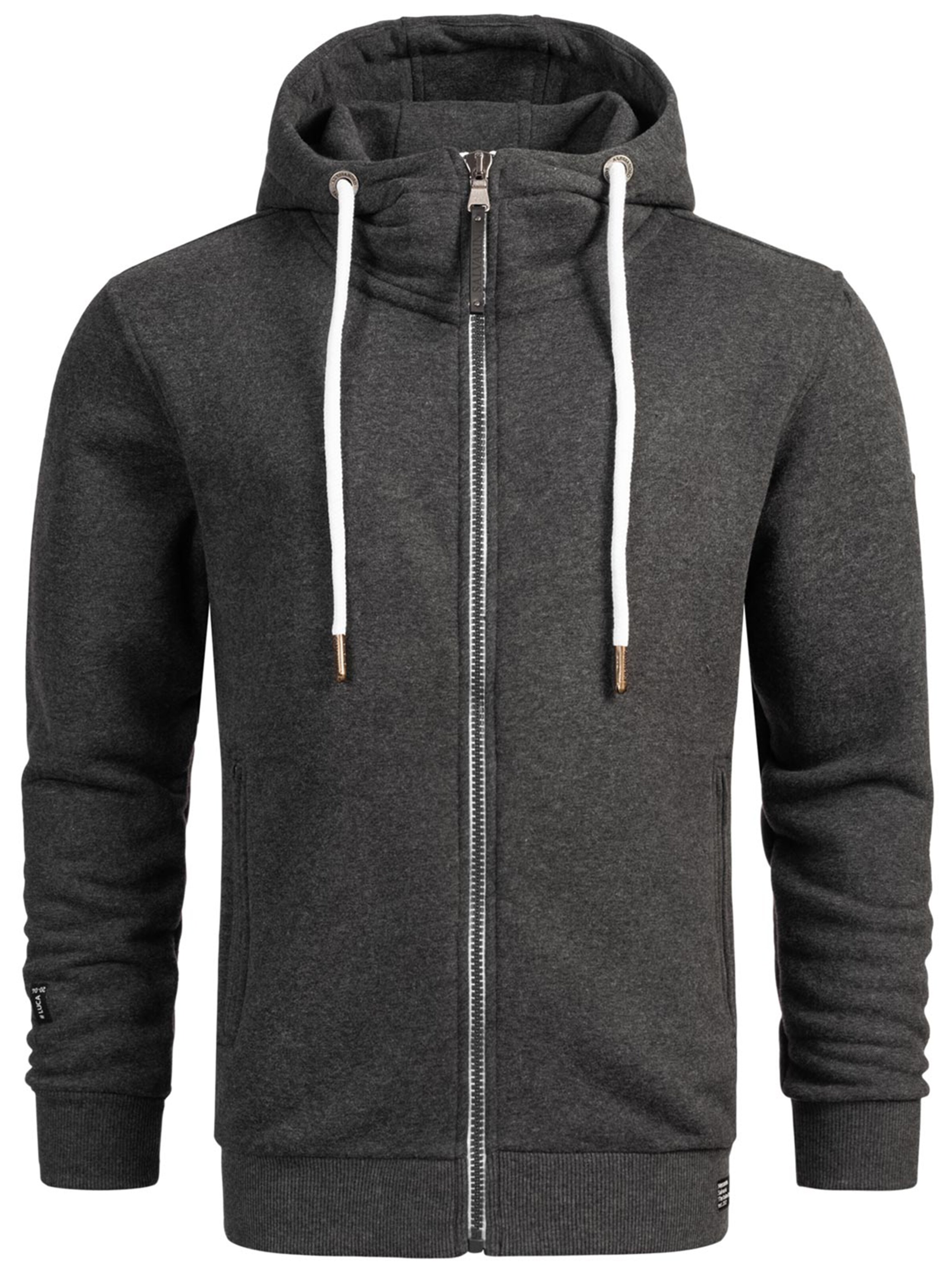 Alessandro Salvarini Sweatjacke 'Gilio' in Grau