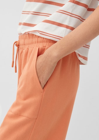 s.Oliver Szeroka nogawka Spodnie w kolorze pomarańczowy