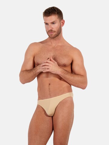 HOM Slip ' Plumes ' in Beige: front
