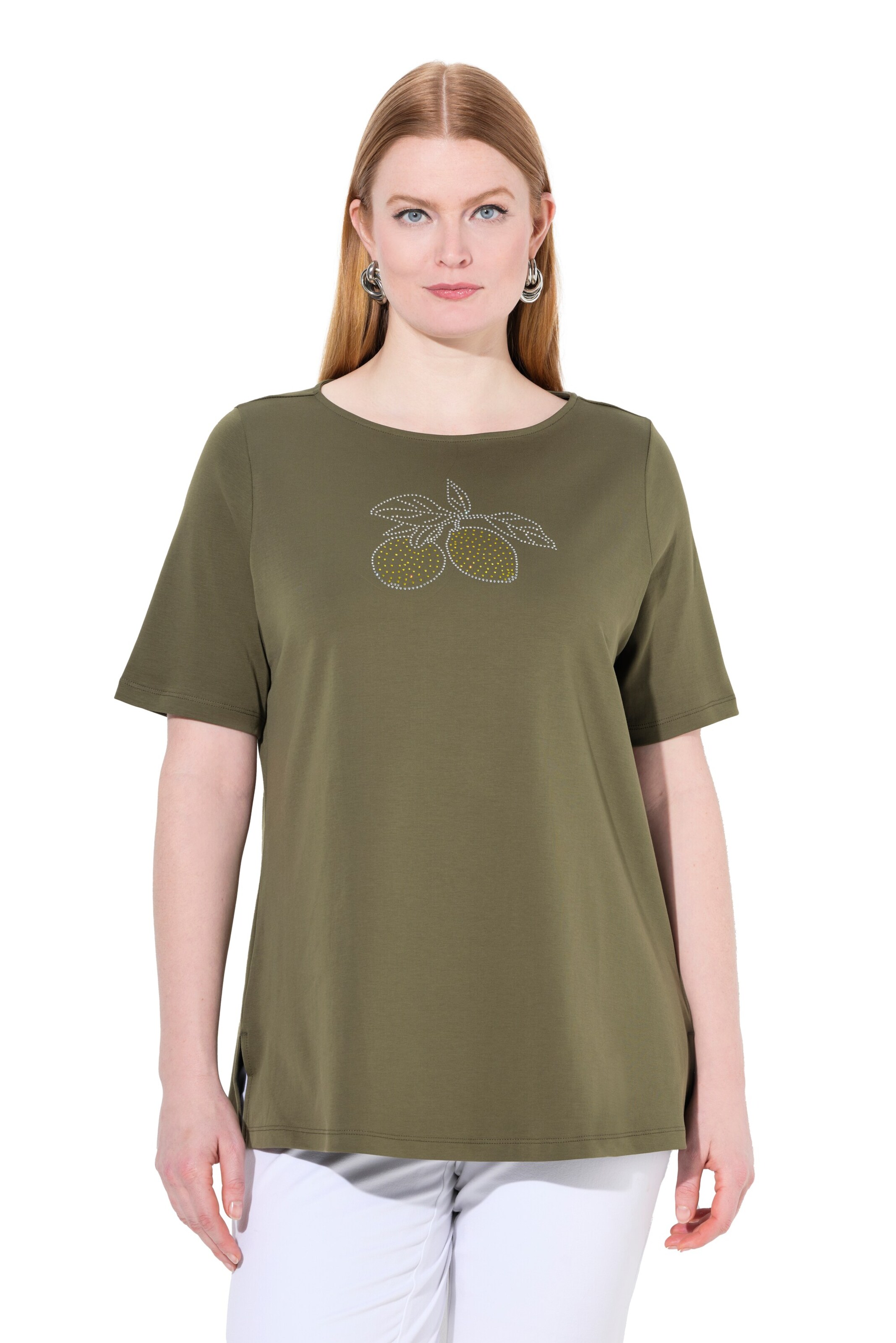 Ulla Popken T-Shirt in Grün: Vorderseite