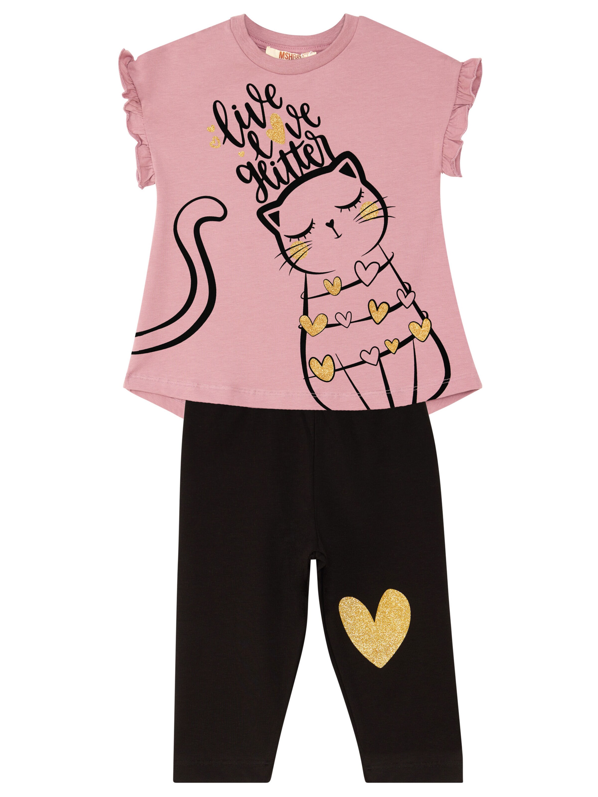 Denokids Set 'Love Cats' in Pink: Vorderseite
