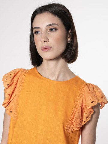 Influencer Bluse in Orange