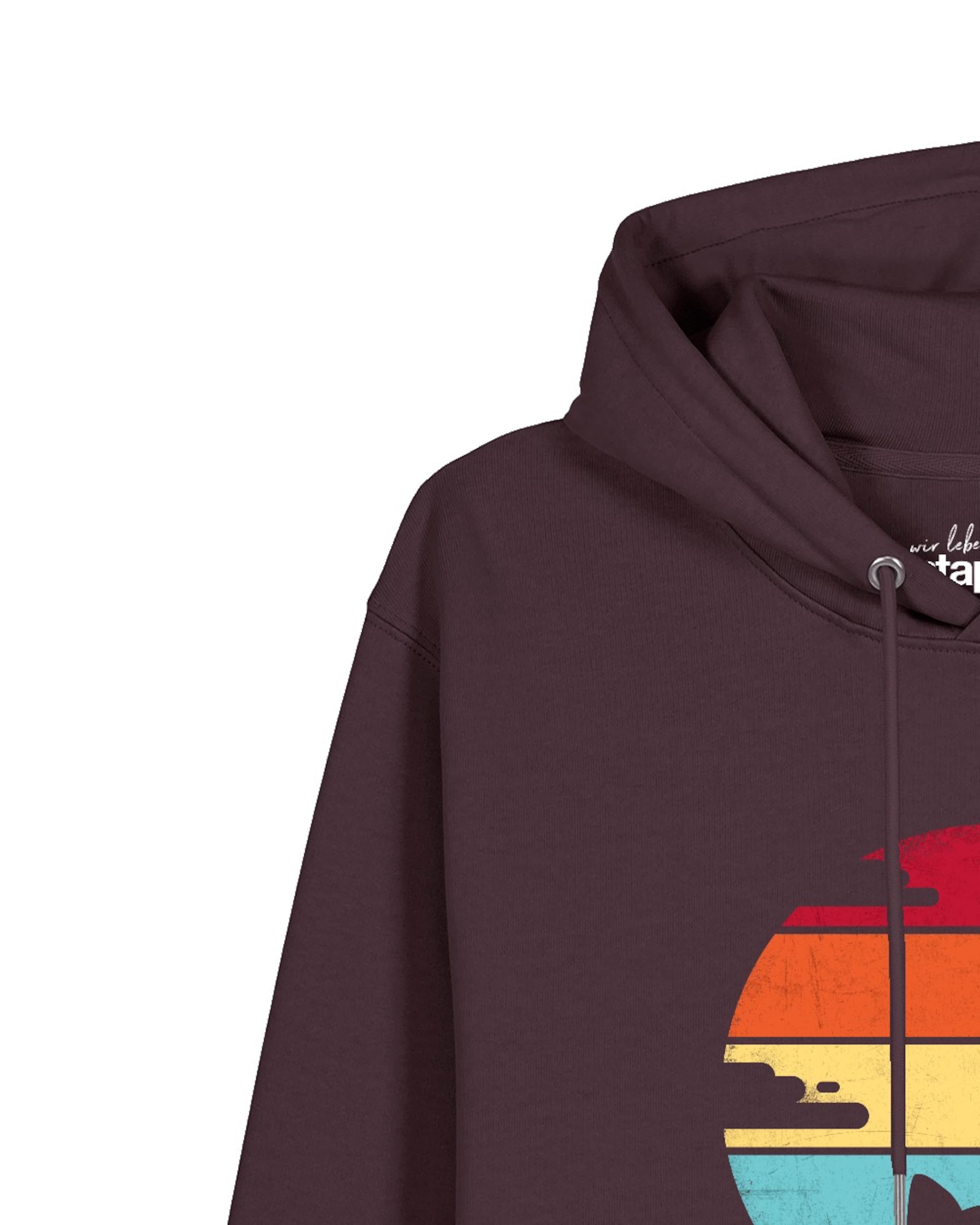 Watapparel Sweatshirt 'Retro Sunset Cat' in Rood
