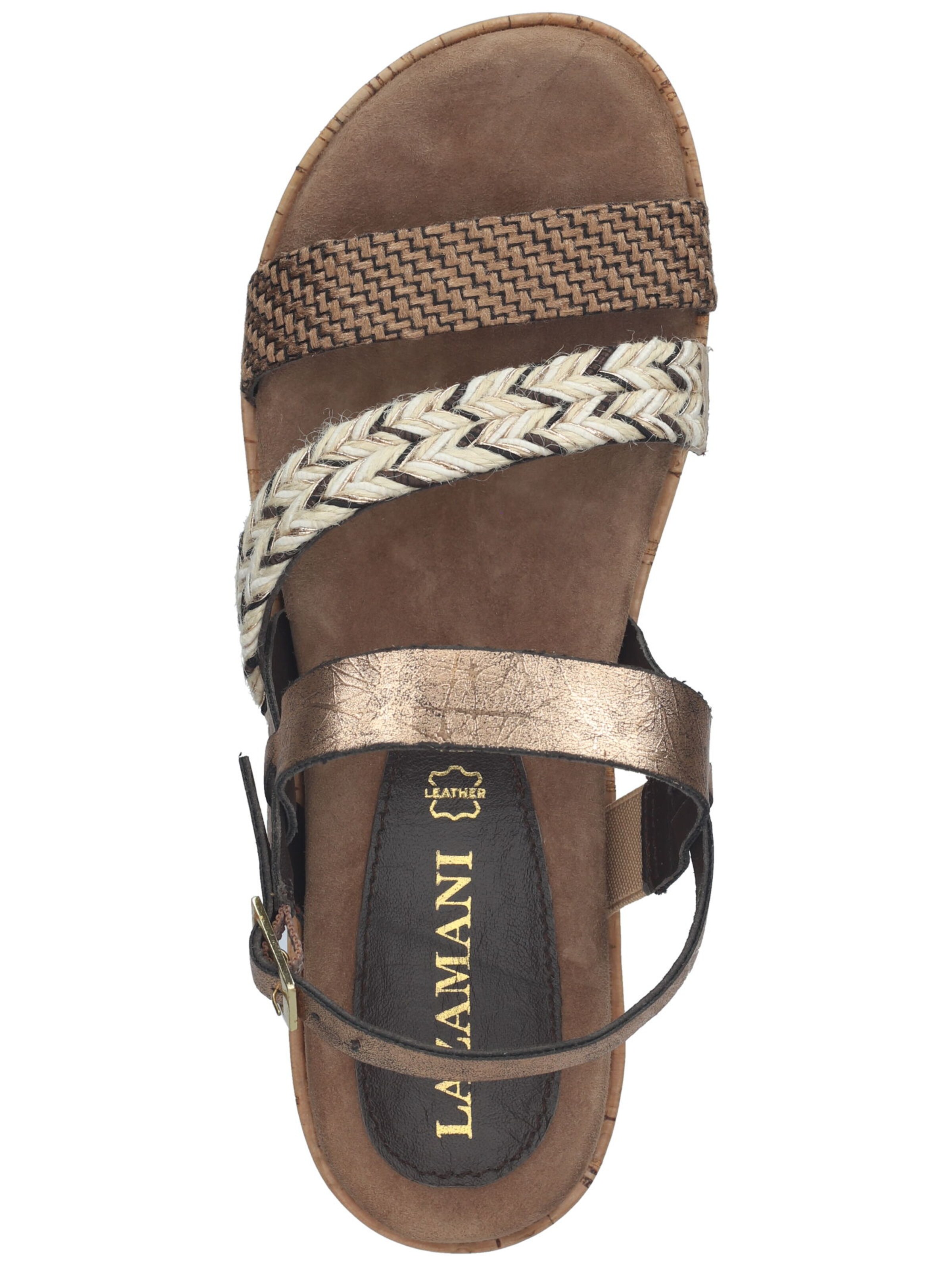 LAZAMANI Strap Sandals in Brown