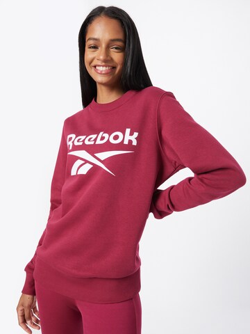 Sweat-shirt Reebok en rouge : devant