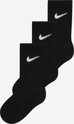 Chaussettes de sport 'CREW' NIKE en noir : devant