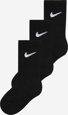 NIKE Athletic Socks 'CREW' in Black: front