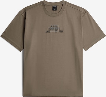 G-STAR T-Shirts- 'Multi Technique Graphic Relaxed' in Braun: Vorderseite