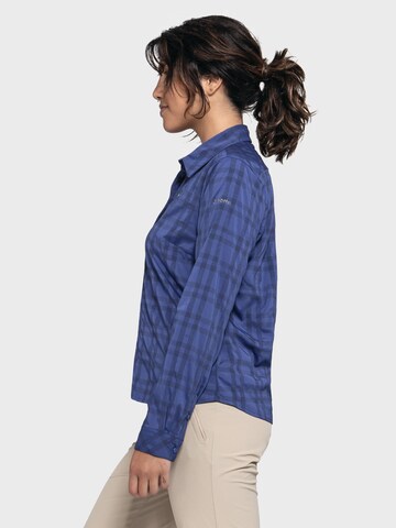 Schöffel Athletic button up shirt ' Hiking Blouse Style Dynkur WMS ' in Blue