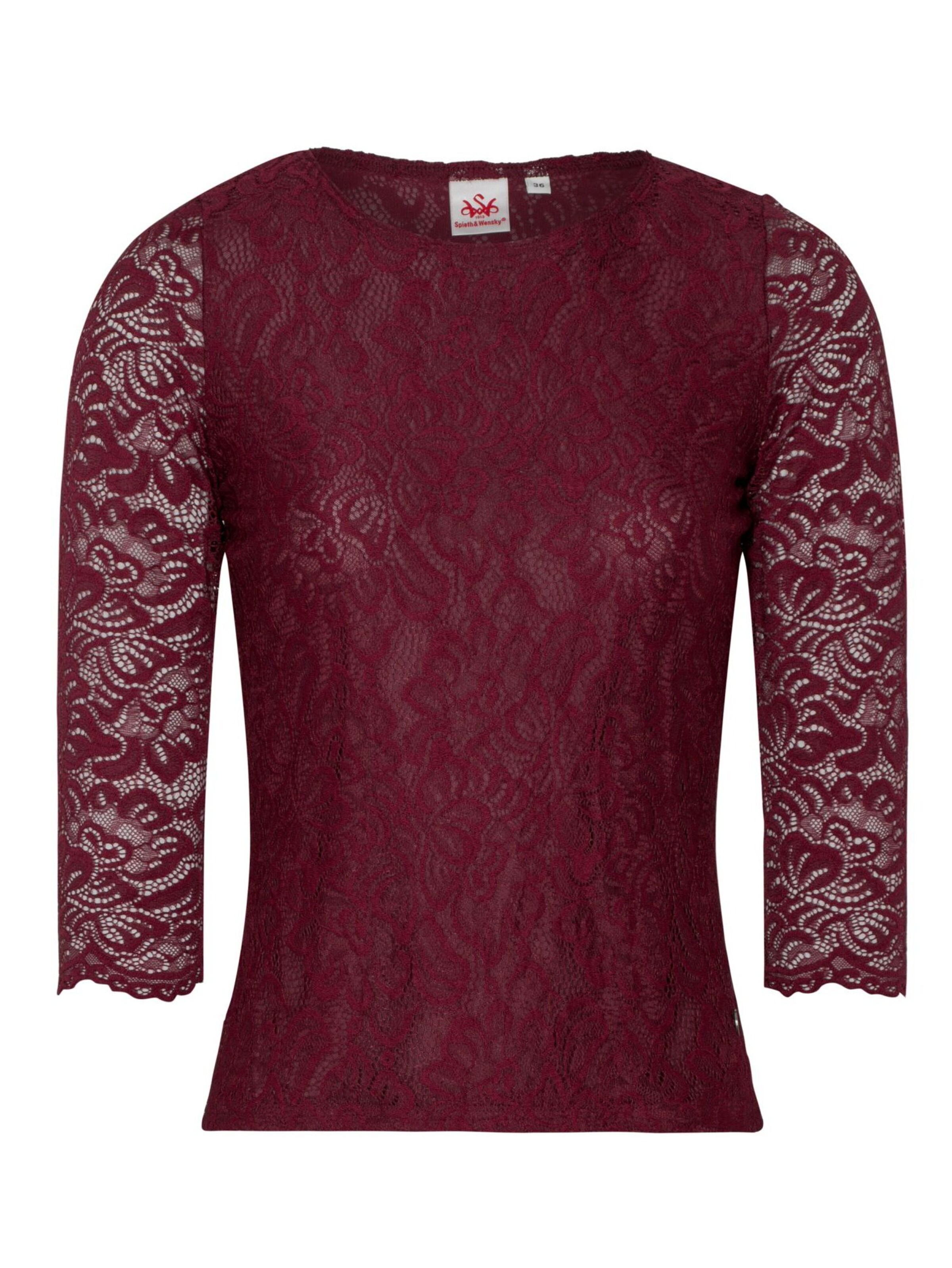 Blouse folklorique 'Alheim' SPIETH & WENSKY en rouge : devant