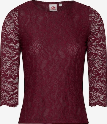 Blouse folklorique 'Alheim' SPIETH & WENSKY en rouge : devant