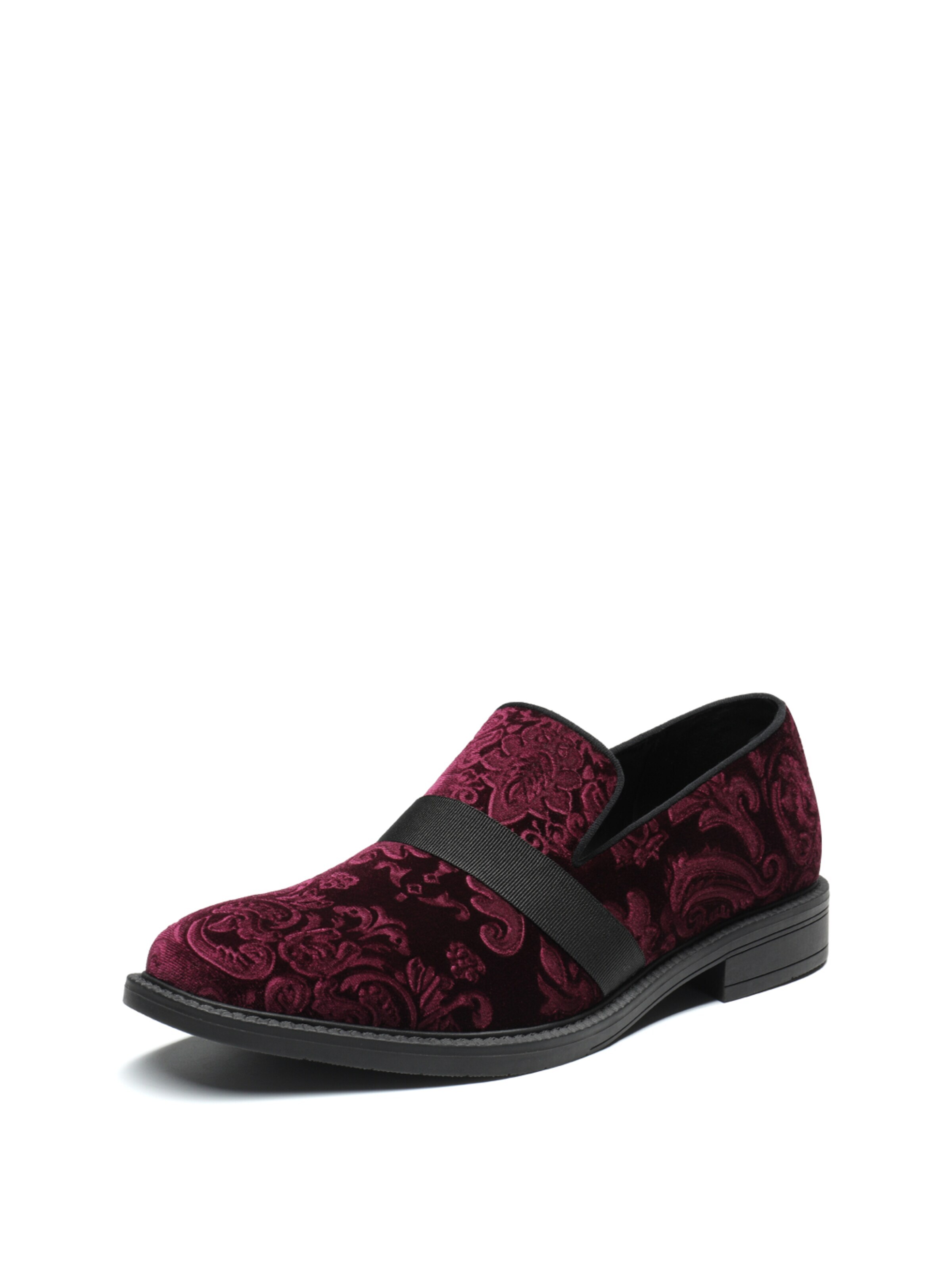 Bruno Marc Classic Flats 'Bruno Marc Herren Anzug Tuxedo Schuhe Slipper Klassische Lackleder Mokassins' in Red: front