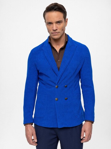 Coupe regular Veste de costume Antioch en bleu : devant