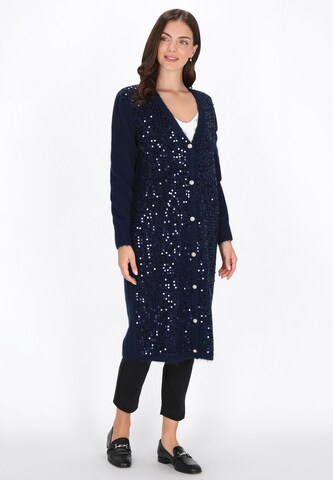 FELIPA Gebreid vest in Blauw