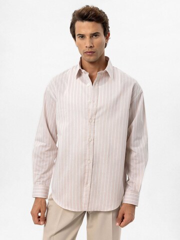 Antioch Regular fit Button Up Shirt 'Fiorenze' in Beige