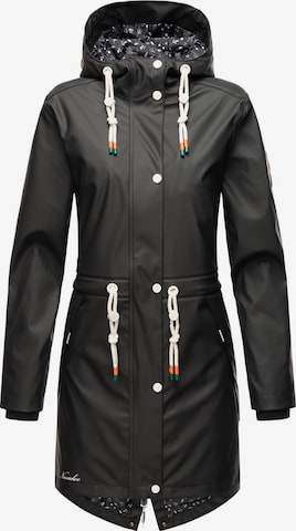 NAVAHOO Weatherproof jacket 'Tropical Storm' in Black: front