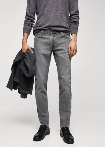 MANGO MAN Slim fit Jeans 'Jan' in Grey: front