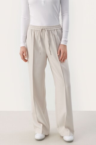 Part Two Wide leg Pleated Pants in Beige