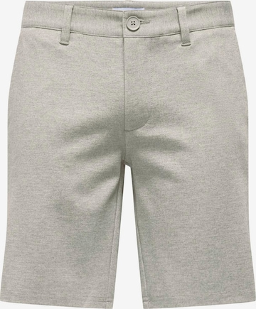 Pantalon chino 'Mark' Only & Sons en gris : devant