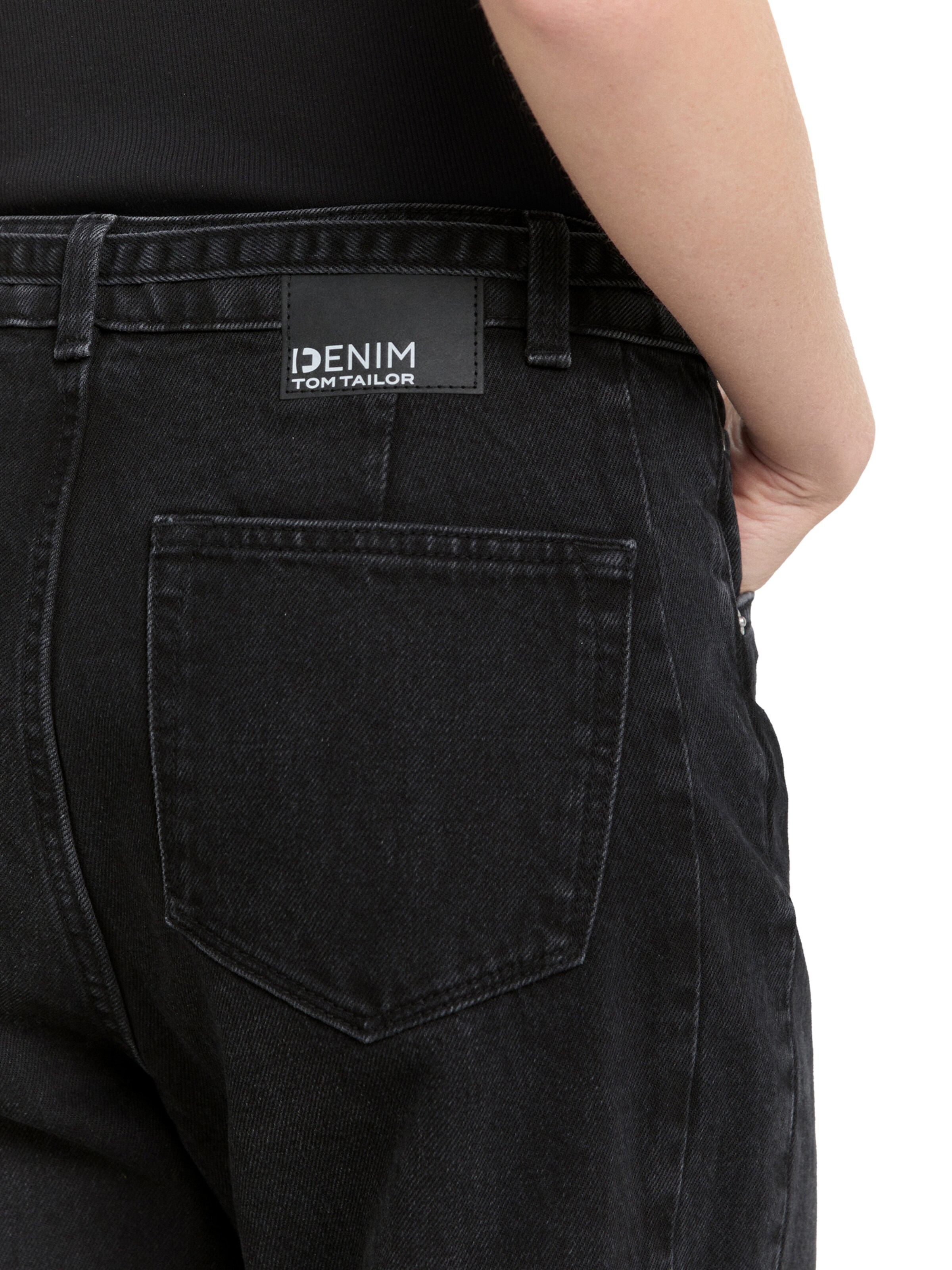 TOM TAILOR DENIM Tapered Jeans 'Adea' in Schwarz