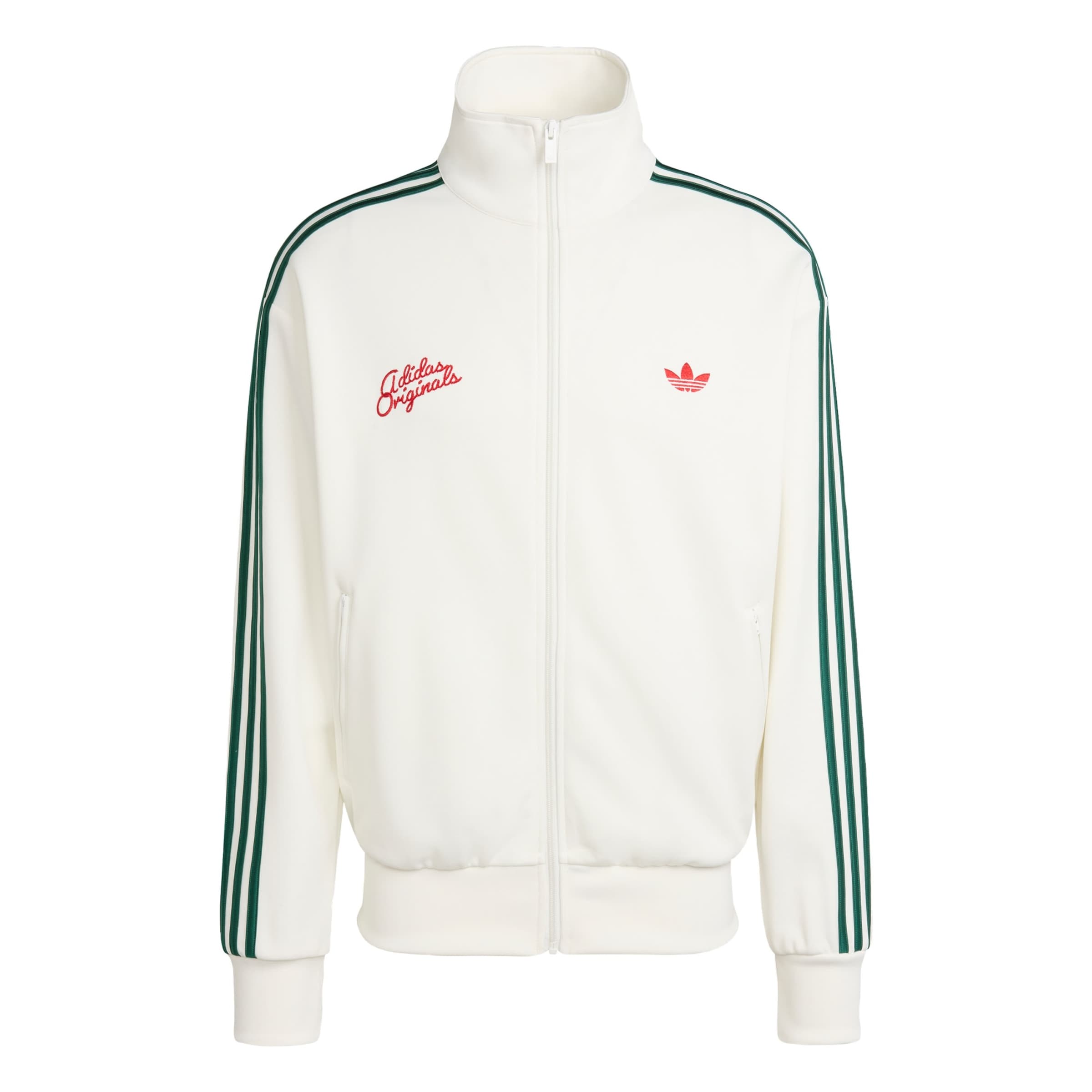 ADIDAS ORIGINALS Sweatvest 'Firebird' in Wit: voorkant