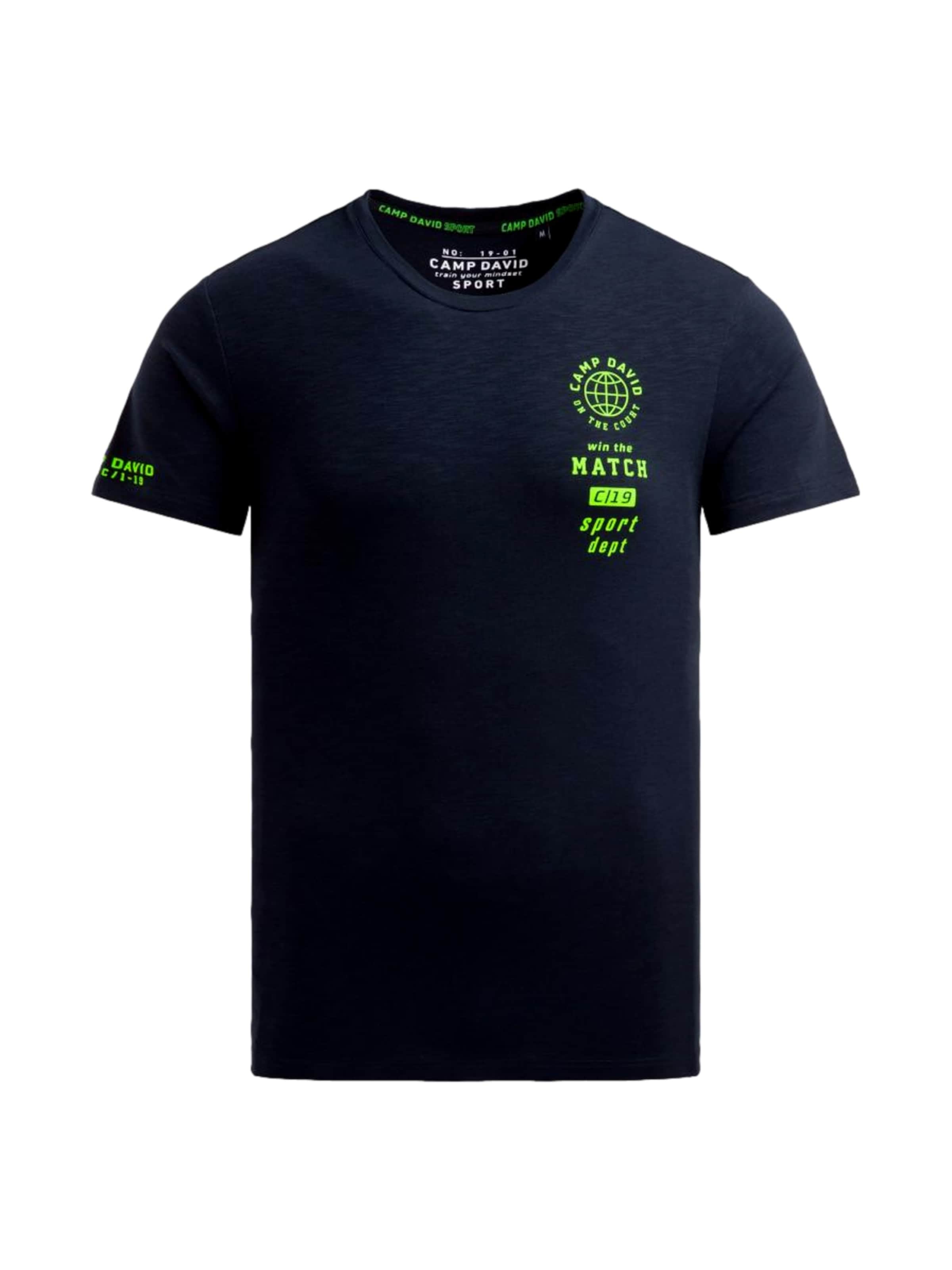 T-Shirt 'Game.Set.Match' CAMP DAVID en bleu : devant