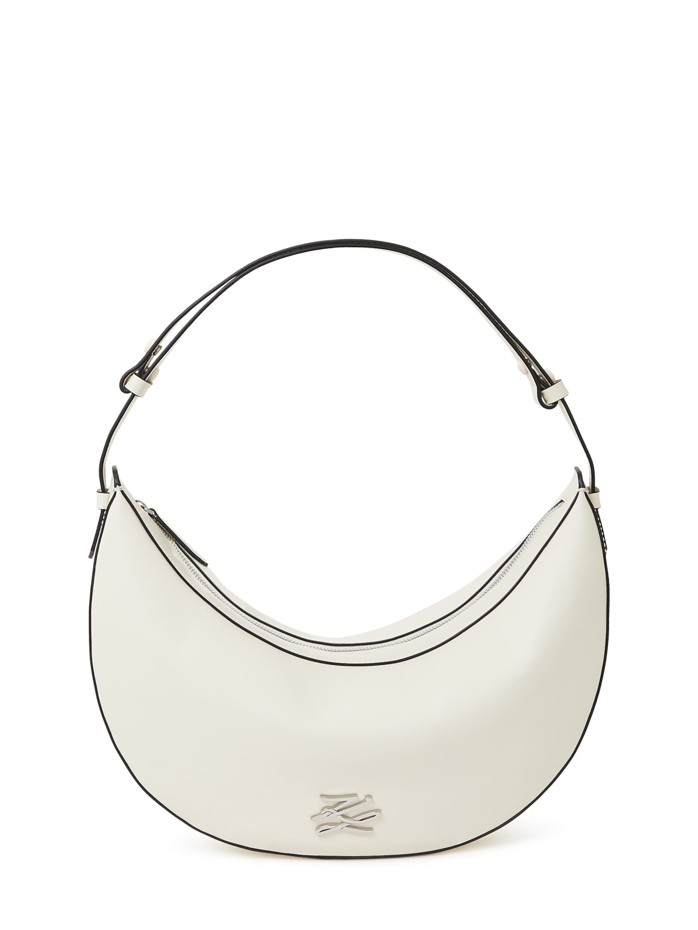 Karl Lagerfeld - Bolso de hombro 'Autograph' en blanco: frente