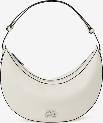 Karl Lagerfeld - Bolso de hombro 'Autograph' en blanco: frente