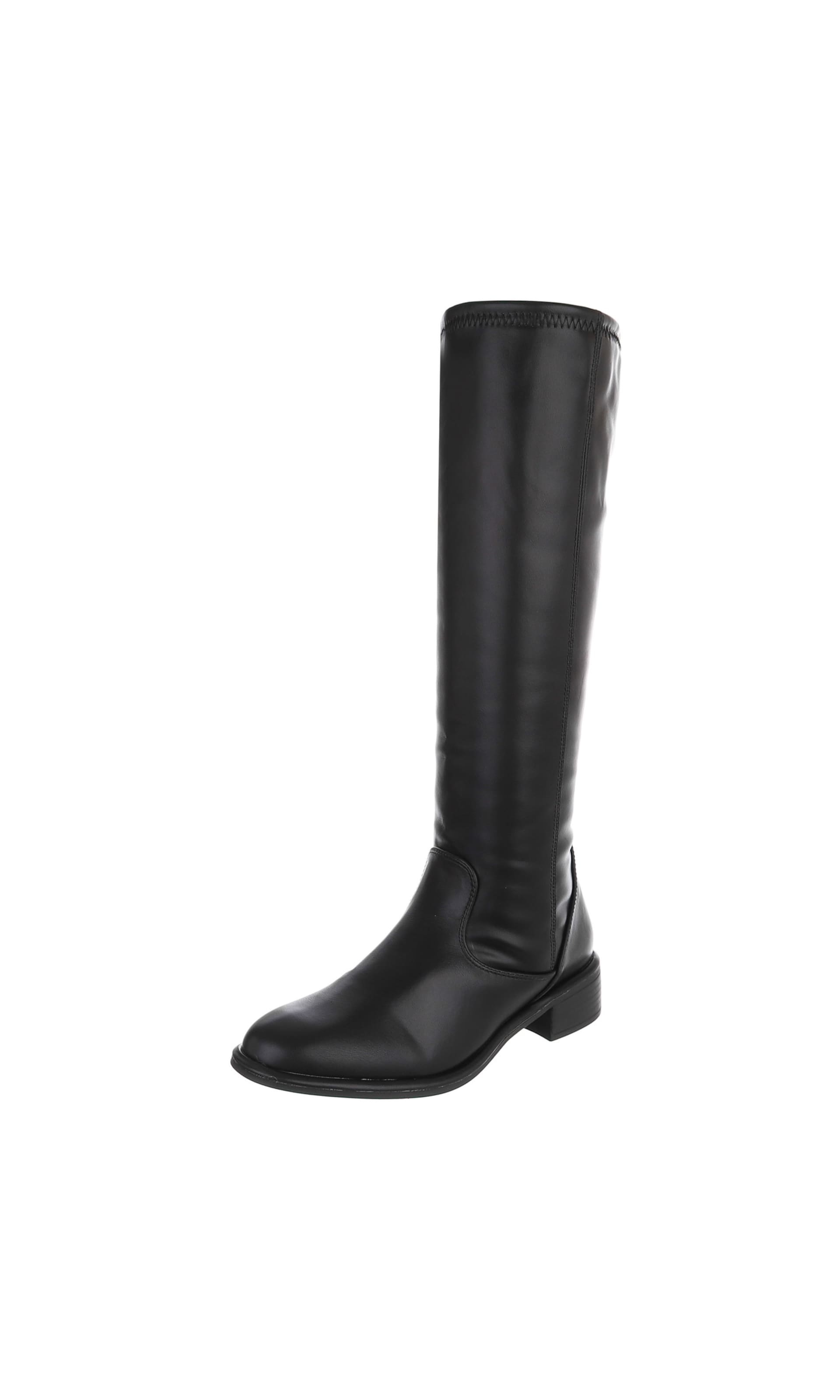 Ital-Design Stiefel in Schwarz: Vorderseite