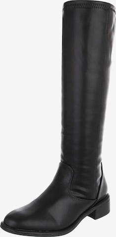 Ital-Design Stiefel in Schwarz: Vorderseite