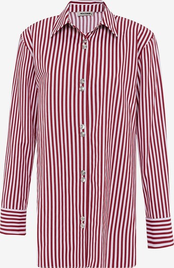 NOCTURNE Blusa en rojo oscuro / blanco, Vista del producto