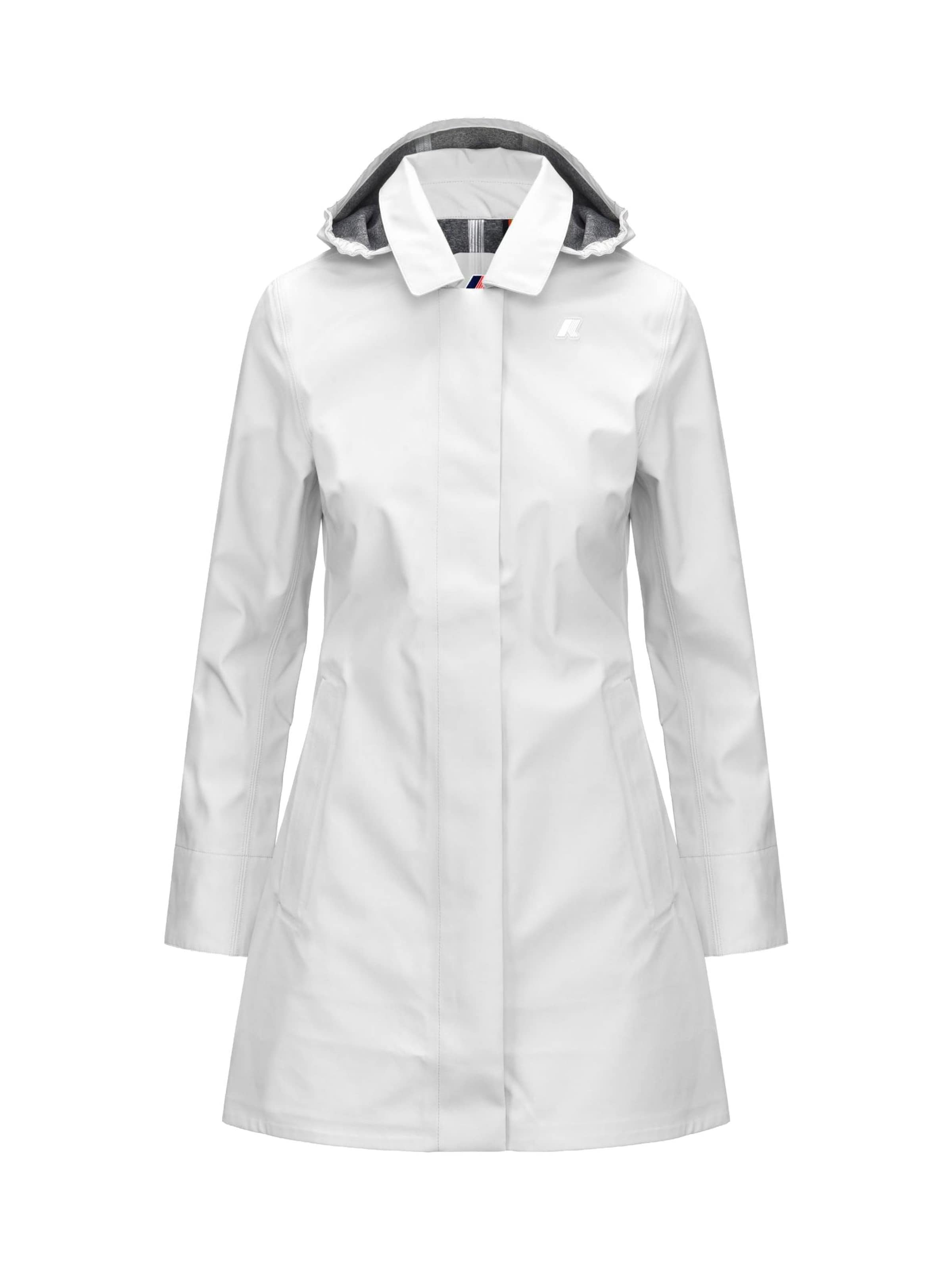 K-Way Between-Season Jacket in White: front