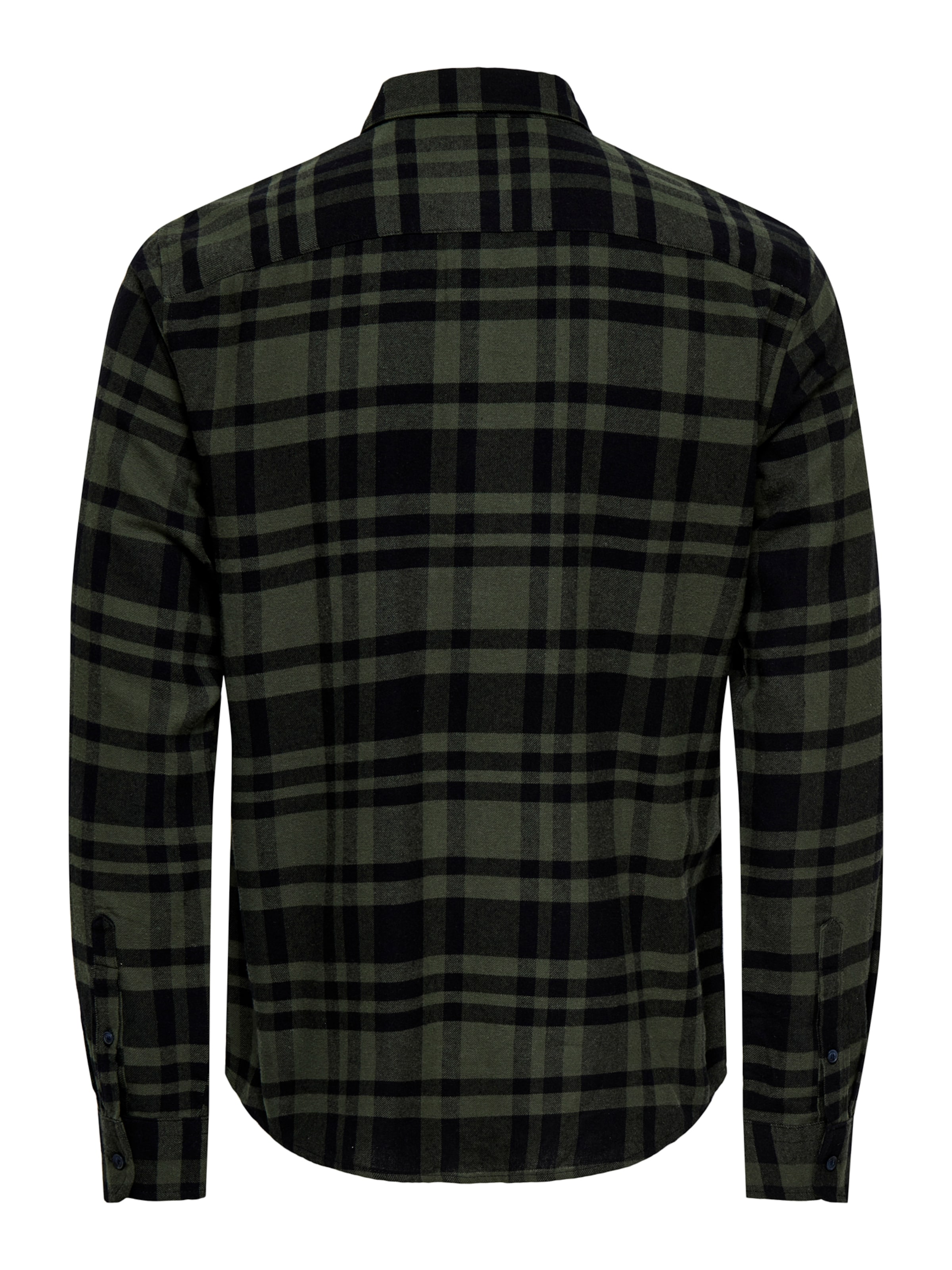 Only & Sons Слим Рубашка 'ONSGUDMUND' в Зеленый