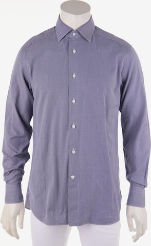 Ermenegildo Zegna Button Up Shirt in M in Blue: front