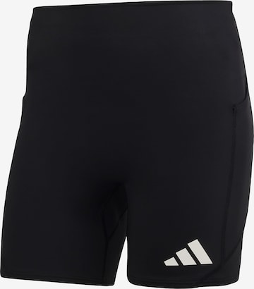 ADIDAS PERFORMANCE - Skinny Calças de desporto 'Adizero' em preto: frente