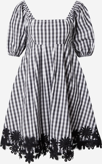 Kate Spade Haljina 'Spring Gingham Puff Sleeve Dress' u crna / bijela, Pregled proizvoda