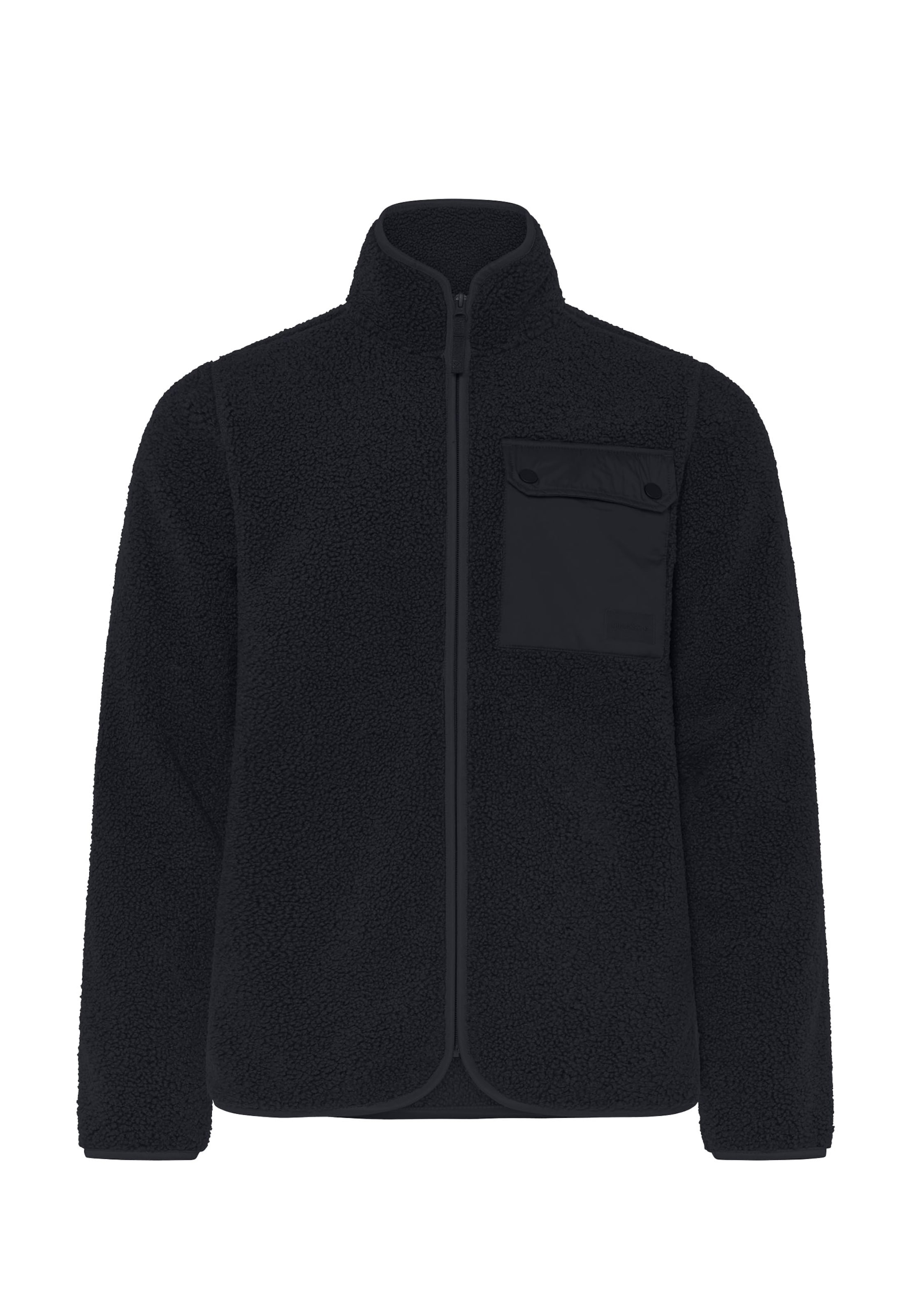 Didriksons Funktionele fleece-jas 'Peter' in Zwart: voorkant