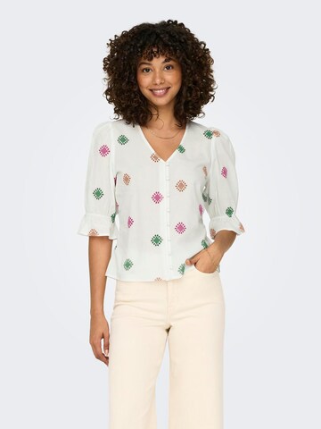 ONLY Blouse 'JASMIN' in Wit: voorkant