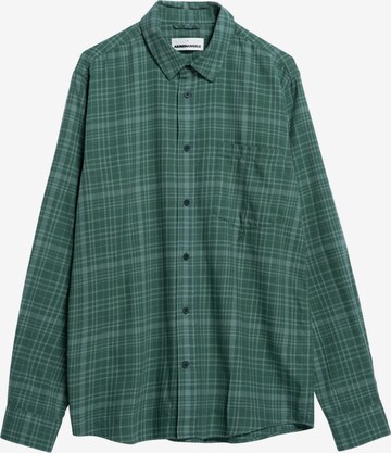 ARMEDANGELS Regular fit Button Up Shirt 'AARSENIO' in Green: front