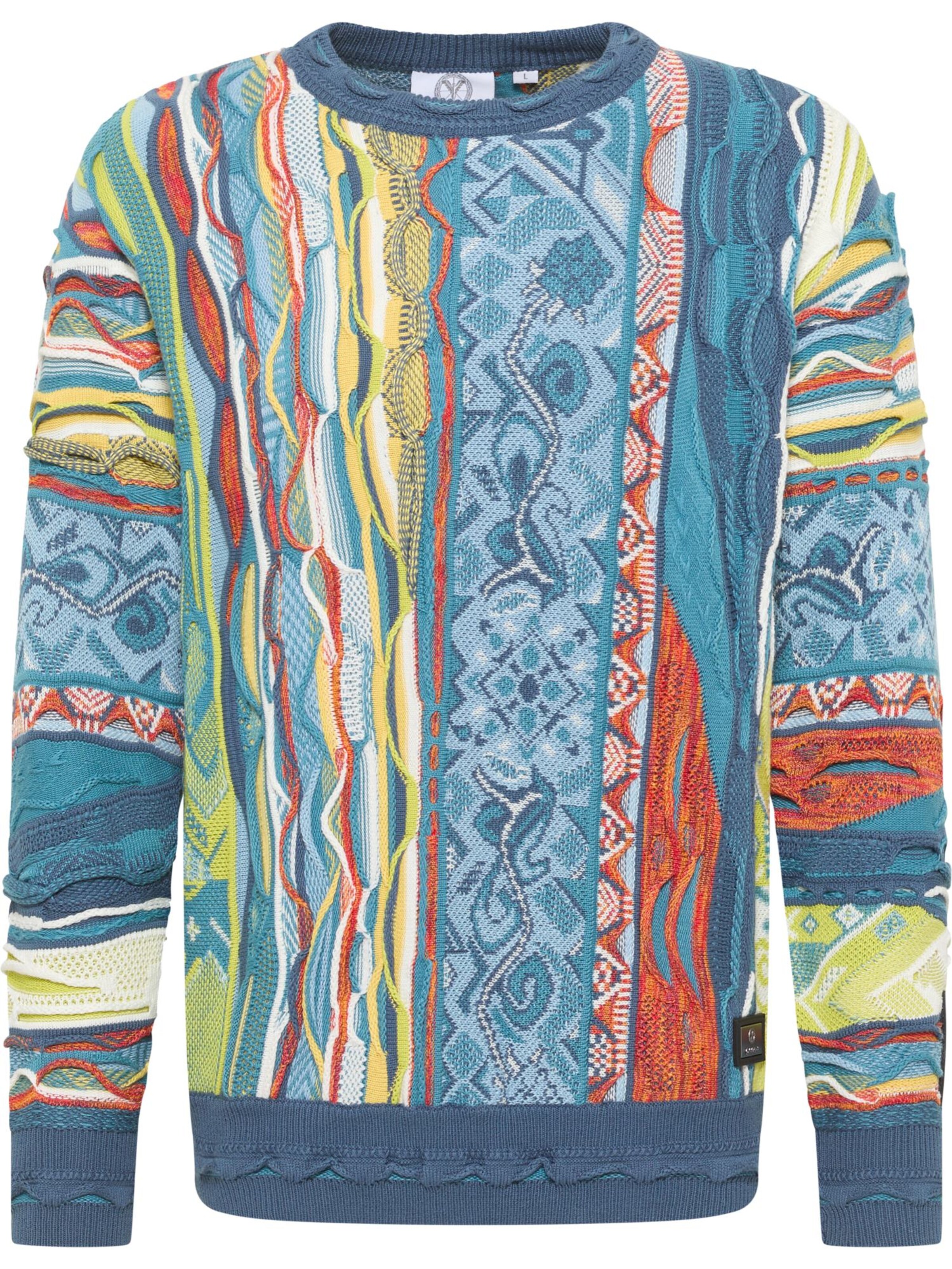 Carlo Colucci Pullover 'Dimani' in Blau: Vorderseite