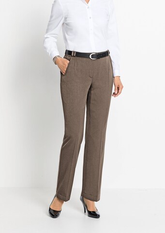 Regular Pantalon à plis 'CARLA' Goldner en beige