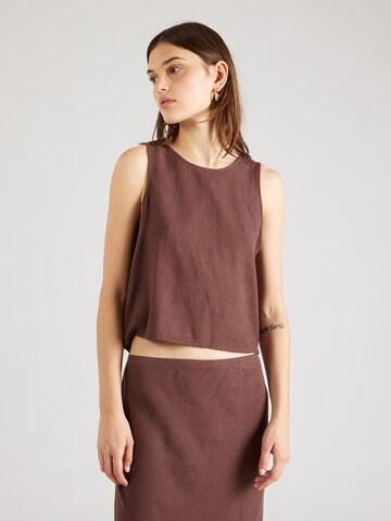 River Island - Blusa en marrón: frente