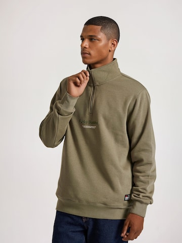 Sweat-shirt Funky Buddha en gris : devant