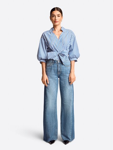 Rich & Royal Wide Leg Jeans in Blau