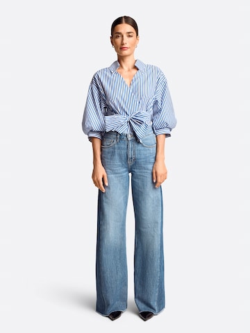 Rich & Royal Wide Leg Jeans in Blau