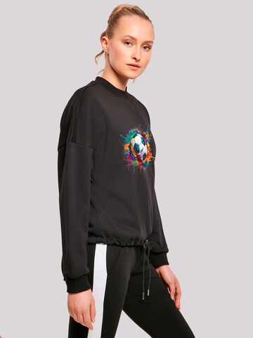 F4NT4STIC Sweatshirt 'Bunte Fußball Grafik' in Zwart