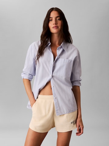 Calvin Klein Jeans Regular Broek 'Towel Terry Dolphin' in Beige: voorkant