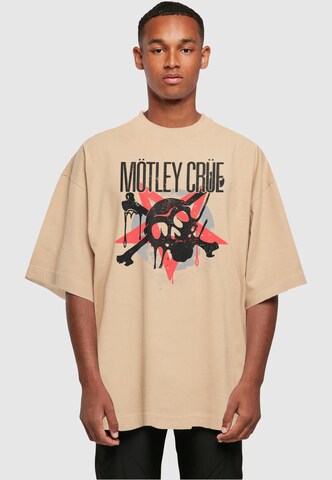 Maglietta 'Motley Crue - Montage Skull' di Merchcode in beige: frontale