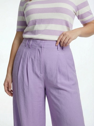 Loosefit Pantalon à pince 'Finja' Guido Maria Kretschmer Curvy en violet