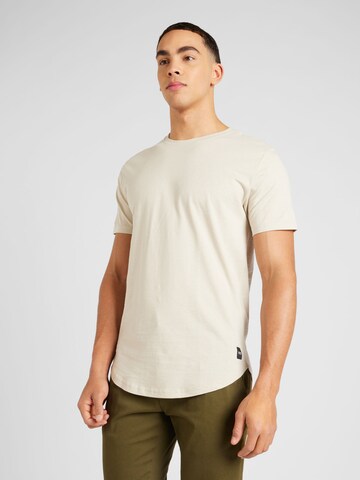 Only & Sons T-shirt 'MATT LONGY' i beige: framsida